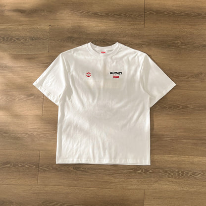 Supreme x DUCATI Logo Print Heavyweight T-Shirt