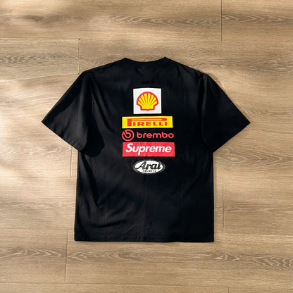 Supreme x DUCATI Logo Print Heavyweight T-Shirt