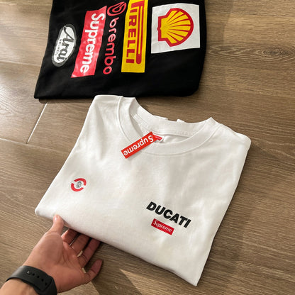 Supreme x DUCATI Logo Print Heavyweight T-Shirt