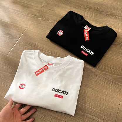 Supreme x DUCATI Logo Print Heavyweight T-Shirt