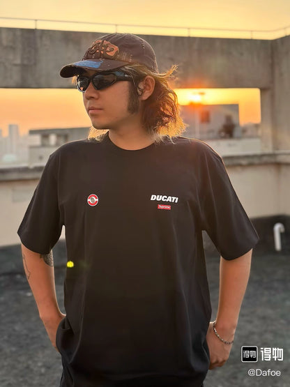 Supreme x DUCATI Logo Print Heavyweight T-Shirt
