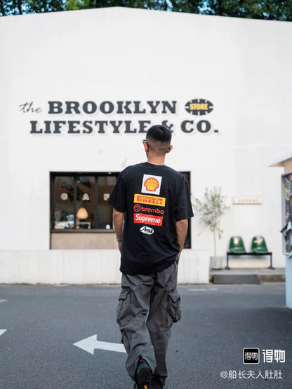 Supreme x DUCATI Logo Print Heavyweight T-Shirt