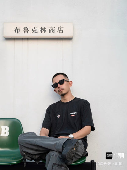 Supreme x DUCATI Logo Print Heavyweight T-Shirt
