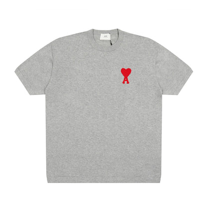 Ami Paris Classic Heart Embroidered Knit T-Shirt – 2025SS