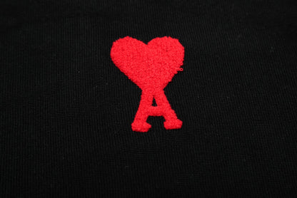 Ami Paris Classic Heart Embroidered Knit T-Shirt – 2025SS