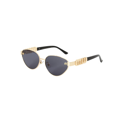 Miu Miu Logo Oval Gradient Sunglasses