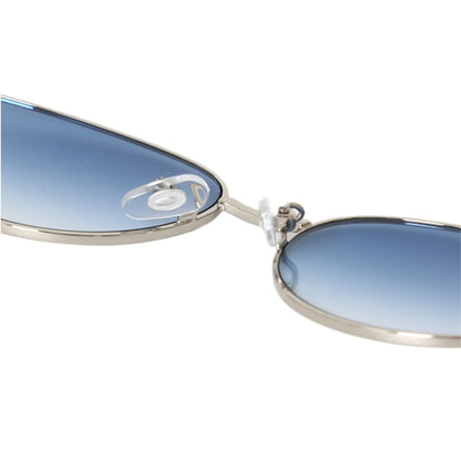 Miu Miu Logo Design Oval Metal Sunglasses