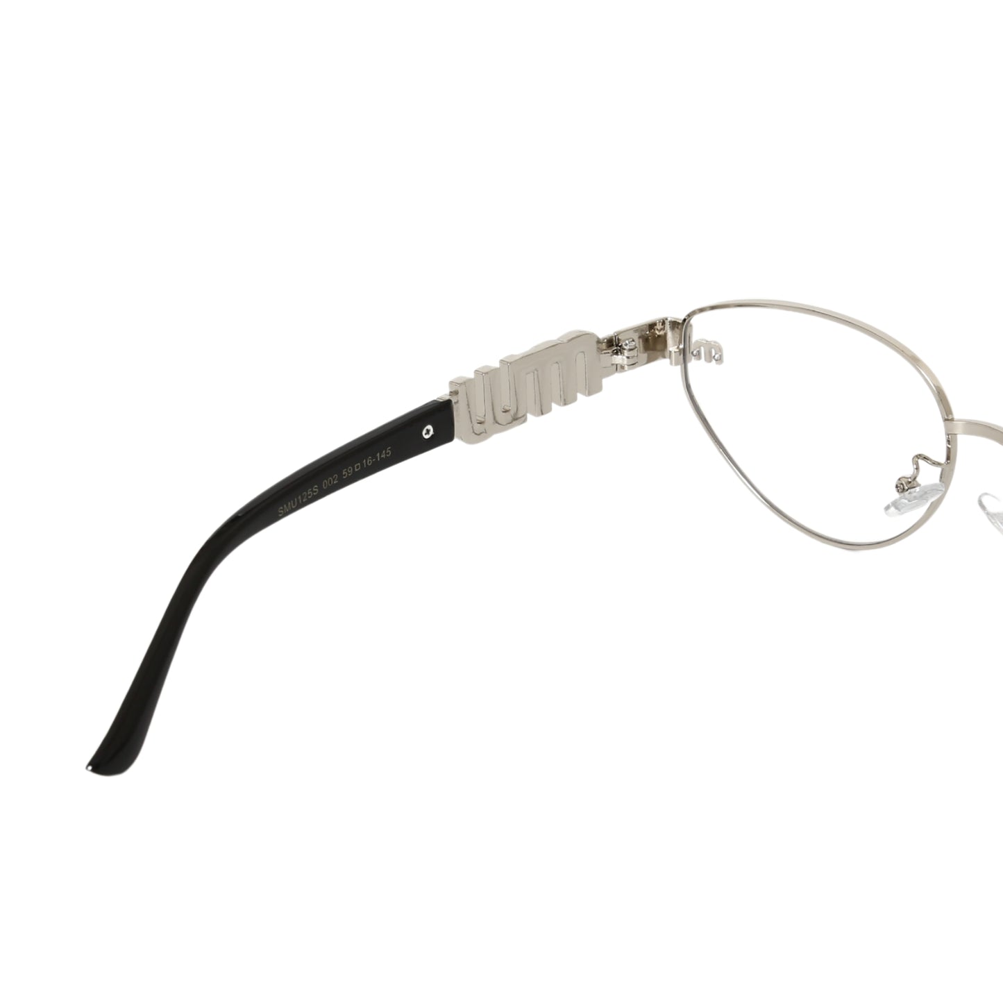 Miu Miu Logo Design Oval Metal Unisex Sunglasses