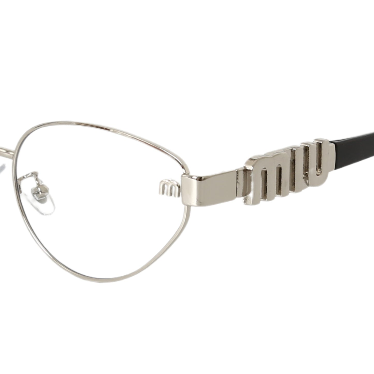 Miu Miu Logo Design Oval Metal Unisex Sunglasses