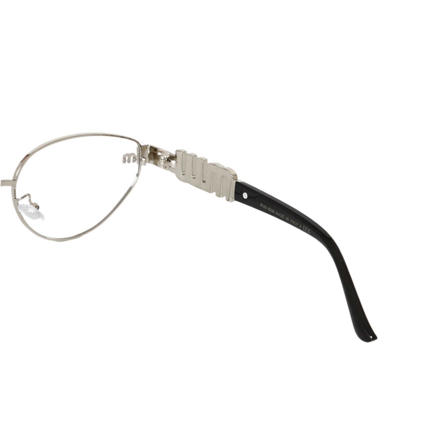 Miu Miu Logo Design Oval Metal Unisex Sunglasses