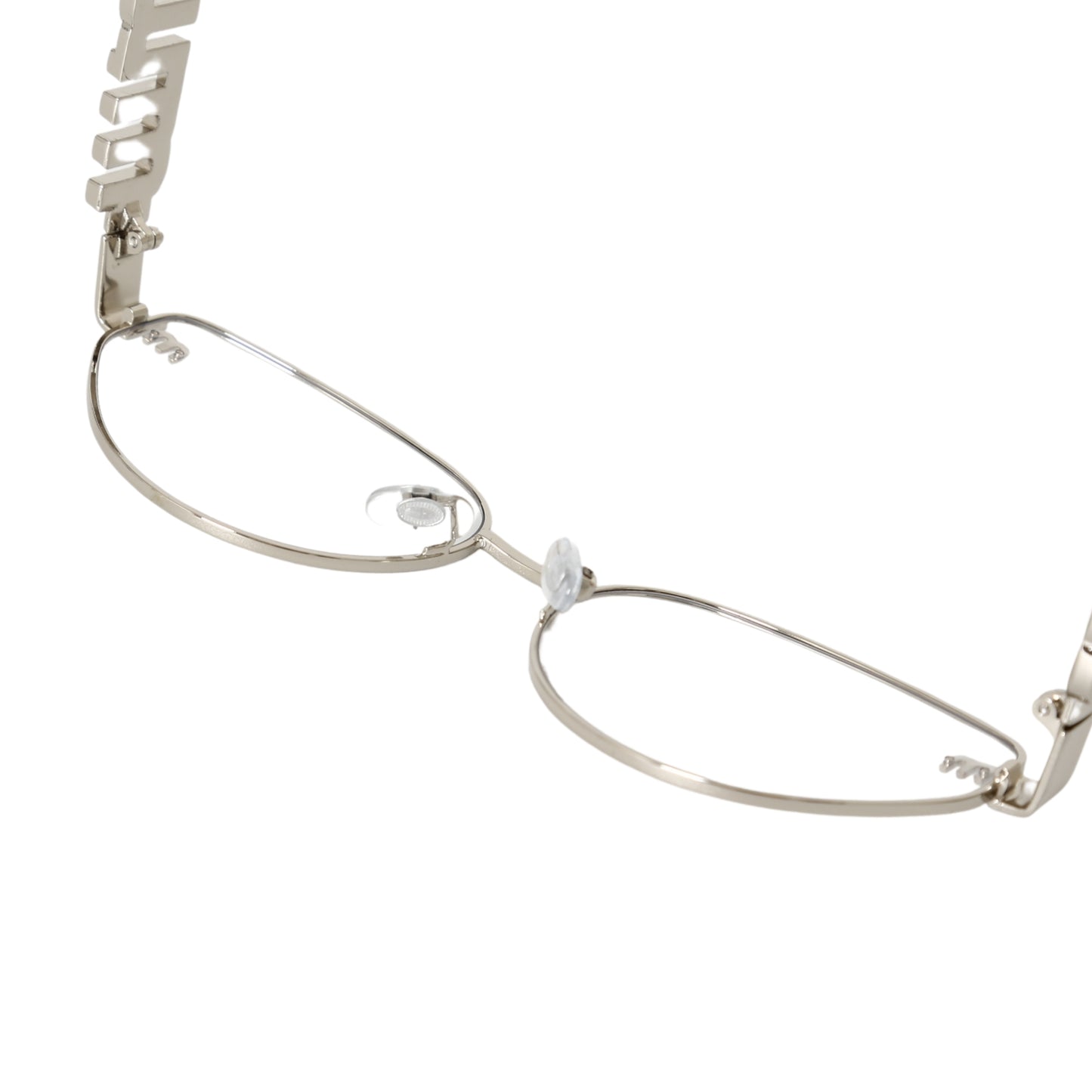 Miu Miu Logo Design Oval Metal Unisex Sunglasses
