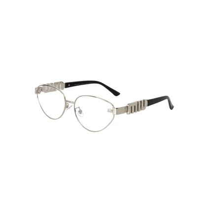 Miu Miu Logo Design Oval Metal Unisex Sunglasses