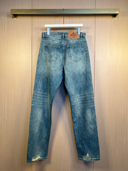 Prada Washed Distressed Vintage Jeans – 25FW