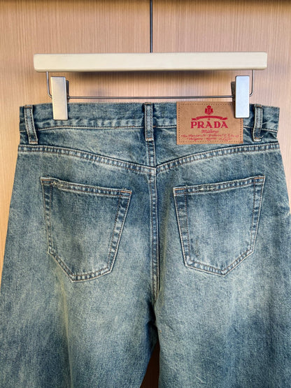 Prada Washed Distressed Vintage Jeans – 25FW