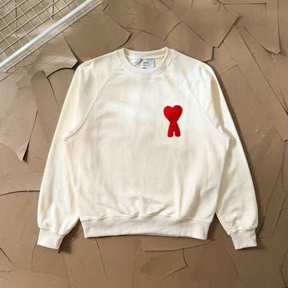 AMI Paris Ami de Coeur Raglan Crewneck Sweatshirt – 25FW