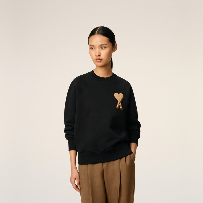AMI Paris Terry Heart Boxy Sweatshirt – 25FW
