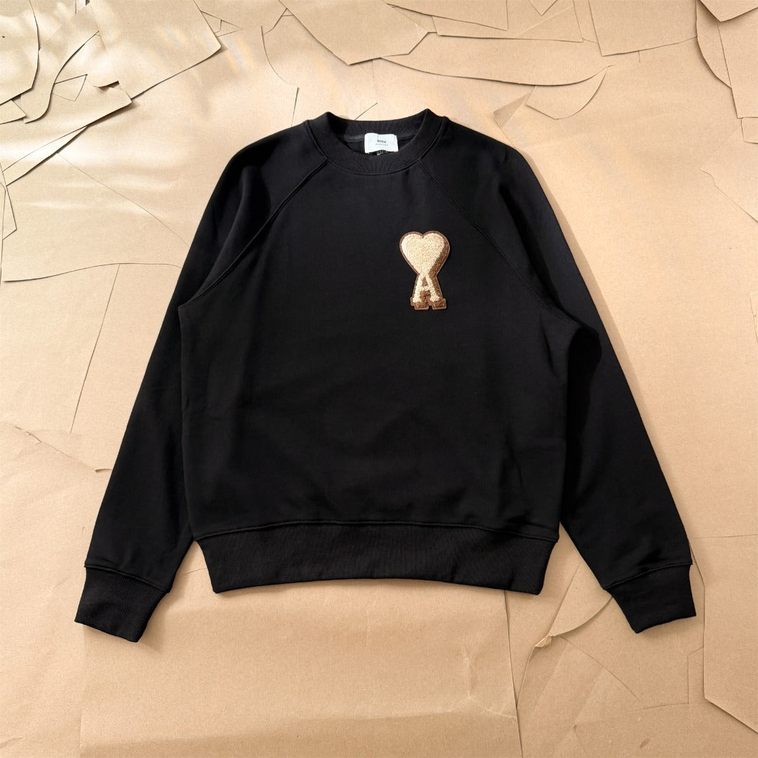 AMI Paris Terry Heart Boxy Sweatshirt – 25FW