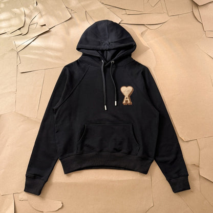 Ami Paris Towel Embroidered Heart Boxy Hoodie – 25FW