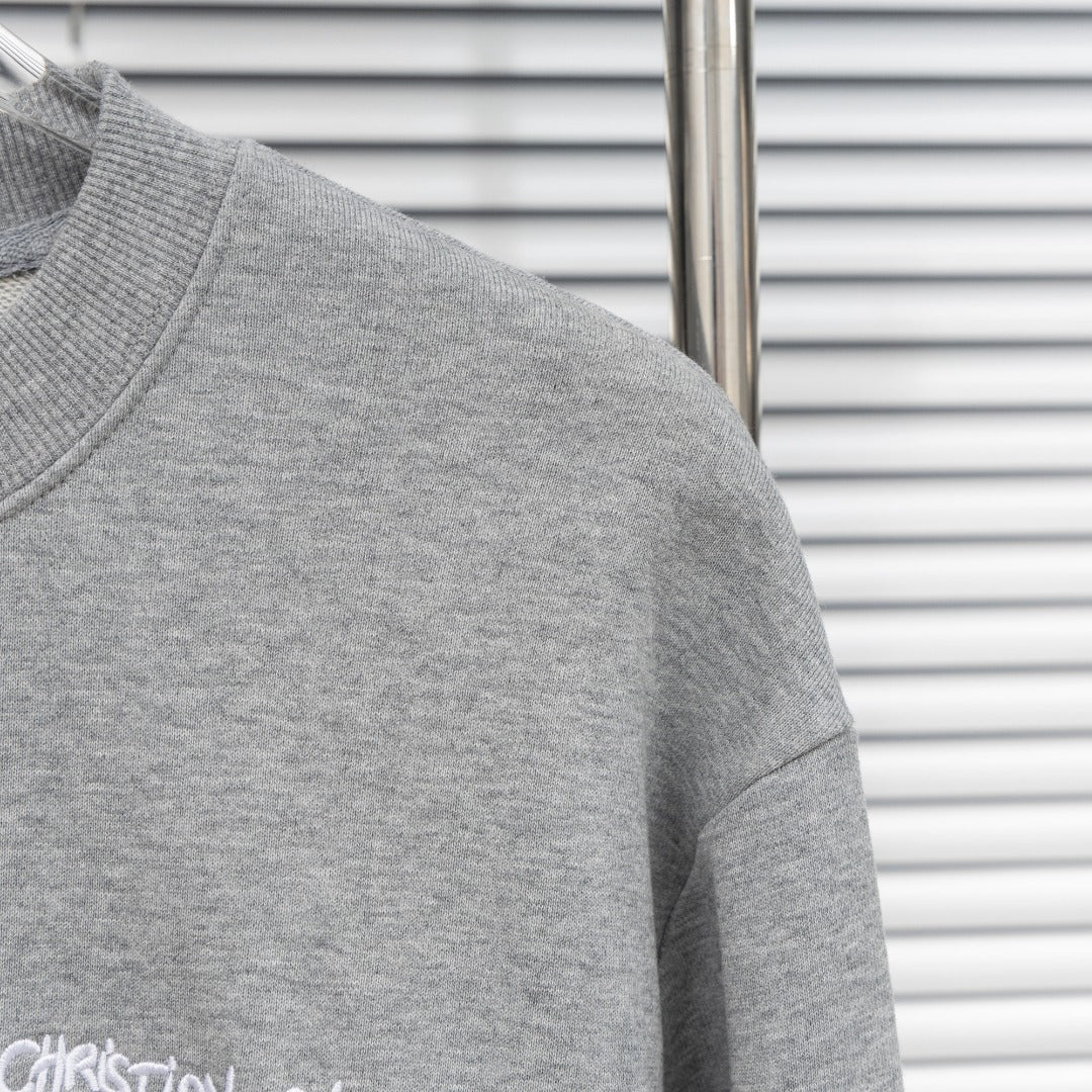 Dior Embroidered Script Logo Crewneck Sweatshirt
