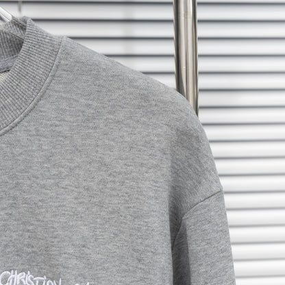 Dior Embroidered Script Logo Crewneck Sweatshirt