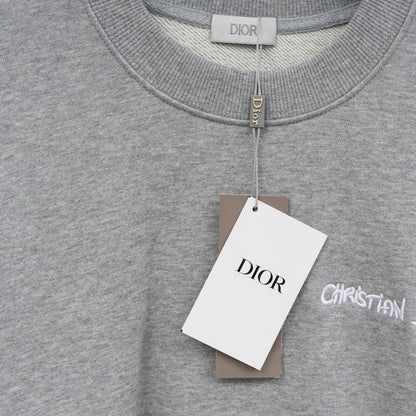Dior Embroidered Script Logo Crewneck Sweatshirt