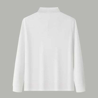 Dior Silk Long Sleeve Polo Shirt with Metal Patch