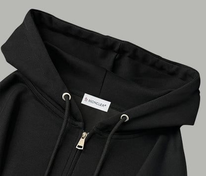 Moncler Classic Embroidered Logo Zip Hoodie