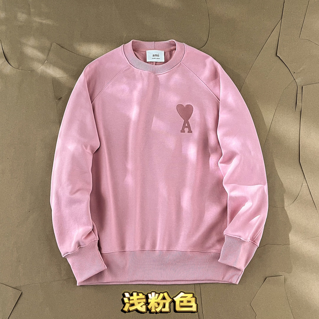 Ami Paris Ami de Coeur Embroidered Crewneck Sweatshirt