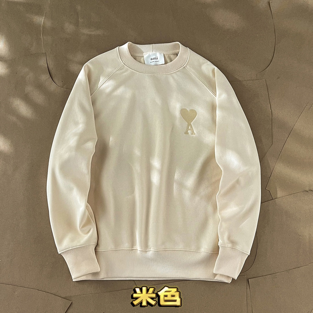 Ami Paris Ami de Coeur Embroidered Crewneck Sweatshirt
