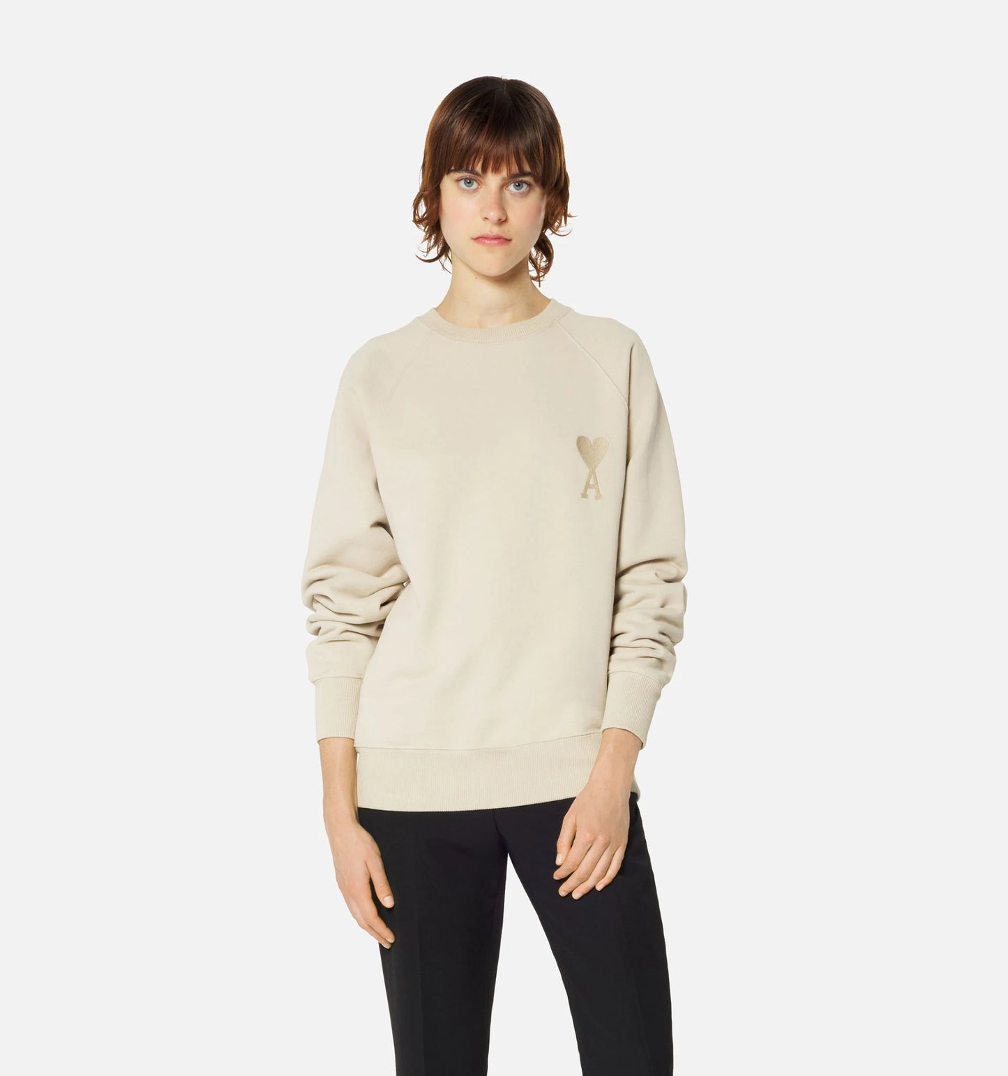 Ami Paris Ami de Coeur Embroidered Crewneck Sweatshirt