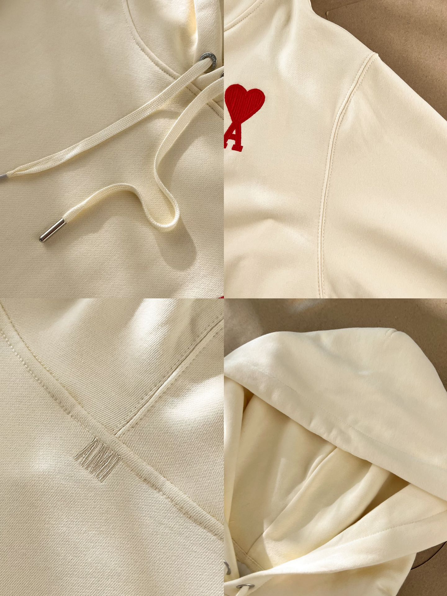Ami Paris Ami De Coeur Heart Embroidery Hoodie
