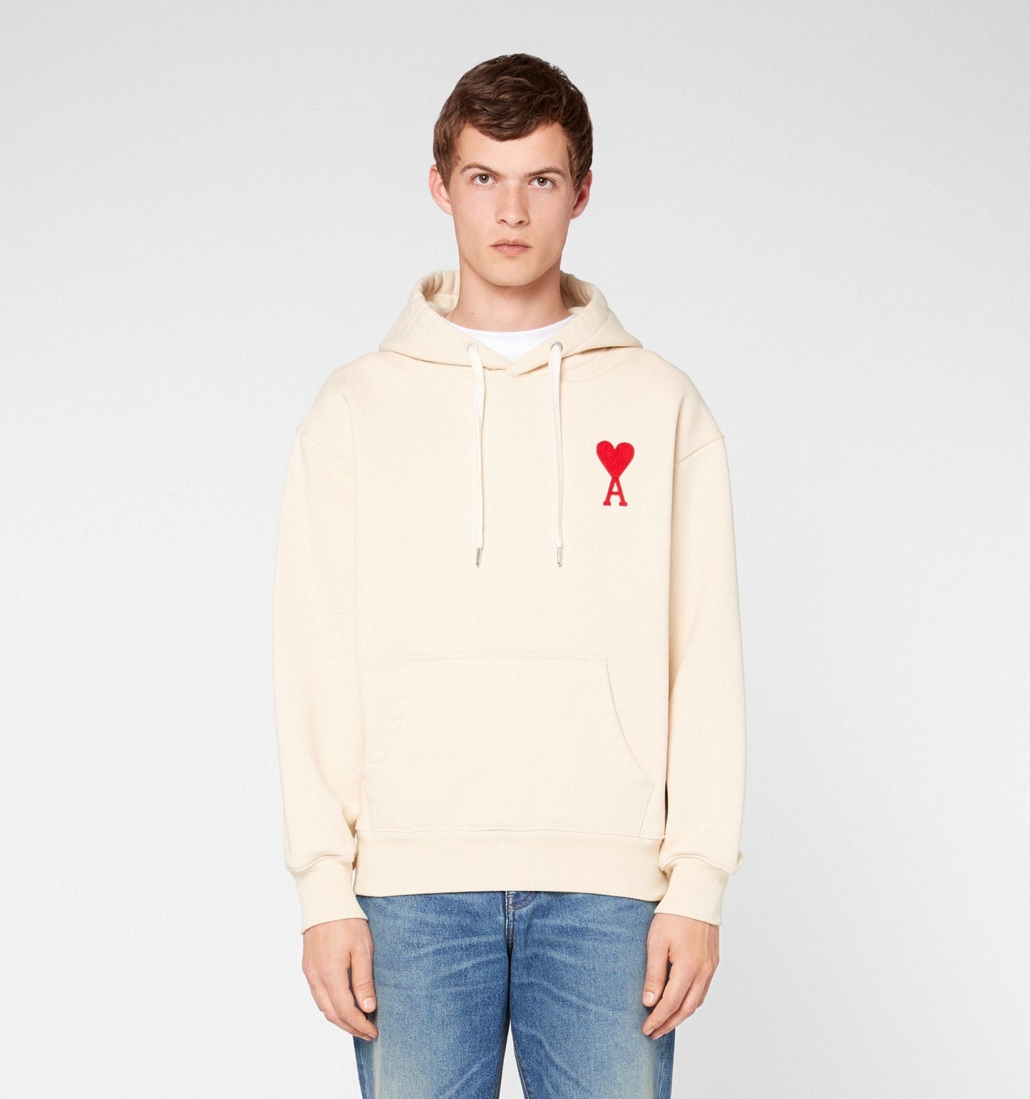 Ami Paris Ami De Coeur Heart Embroidery Hoodie
