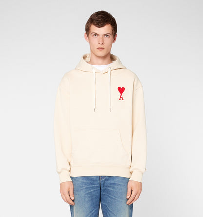 Ami Paris Ami De Coeur Heart Embroidery Hoodie