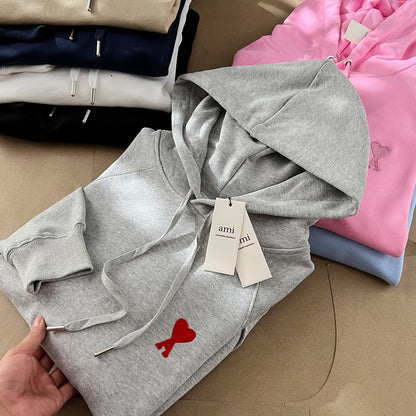 Ami Paris Ami de Coeur Terry Crewneck Sweatshirt