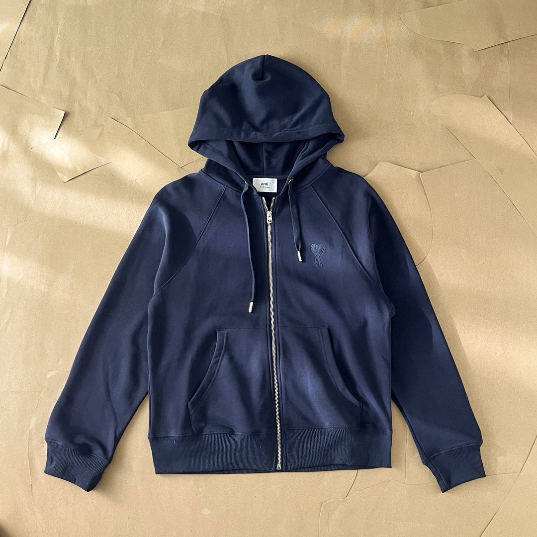 Ami Paris Ami de Coeur Boxy Fit Zip Sweatshirt – Autumn/Winter Collection