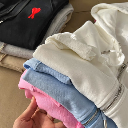Ami Paris Ami de Coeur Boxy Fit Zip Sweatshirt – Autumn/Winter Collection