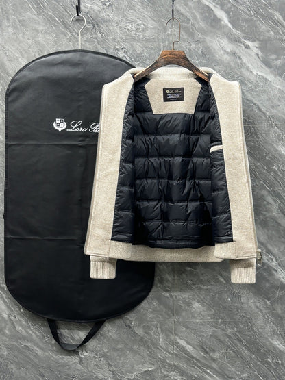 Loro Piana Knitted Blend Down Jacket – 25FW