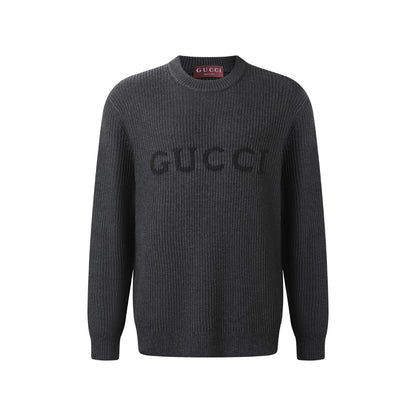 Gucci Wool Cashmere Blend Ribbed Knit Sweater