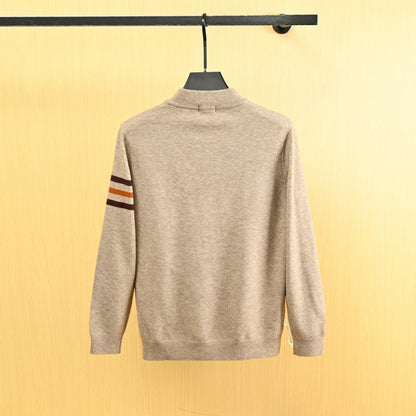 Zegna Men's Half-Zip Stand-Collar Sweater – 25FW