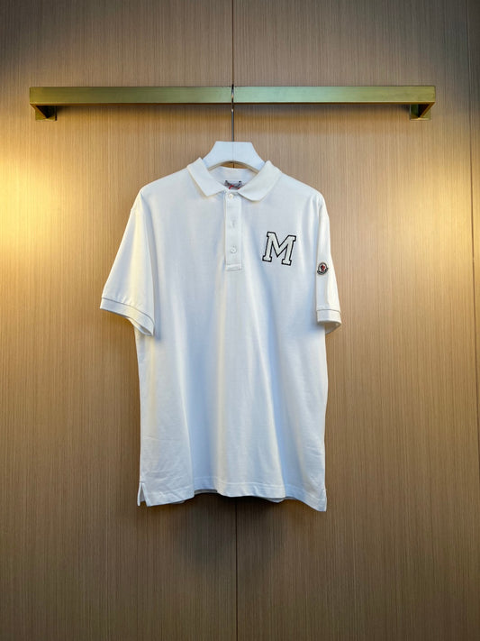 Moncler Chenille Embroidered Polo Shirt