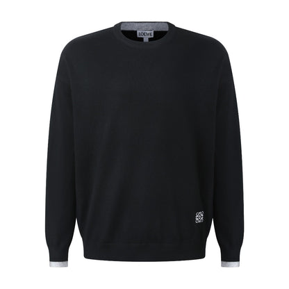 Loewe Embroidered Anagram Wool Crewneck Sweater