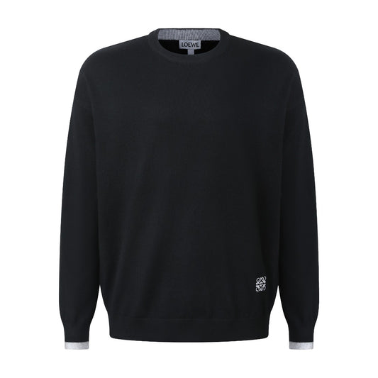 Loewe Embroidered Anagram Wool Crewneck Sweater