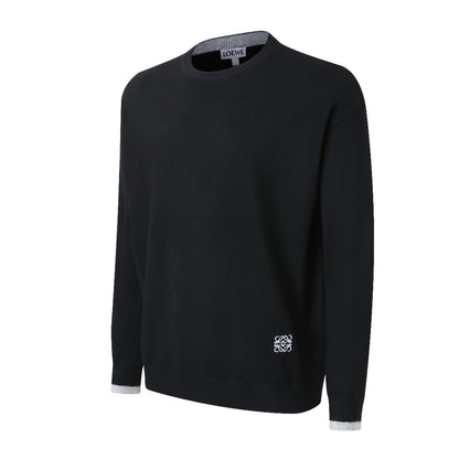 Loewe Embroidered Anagram Wool Crewneck Sweater