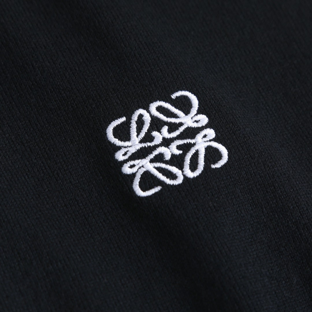 Loewe Embroidered Anagram Wool Crewneck Sweater