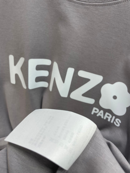 Kenzo Premium Grey Long-Sleeve Crewneck T-Shirt