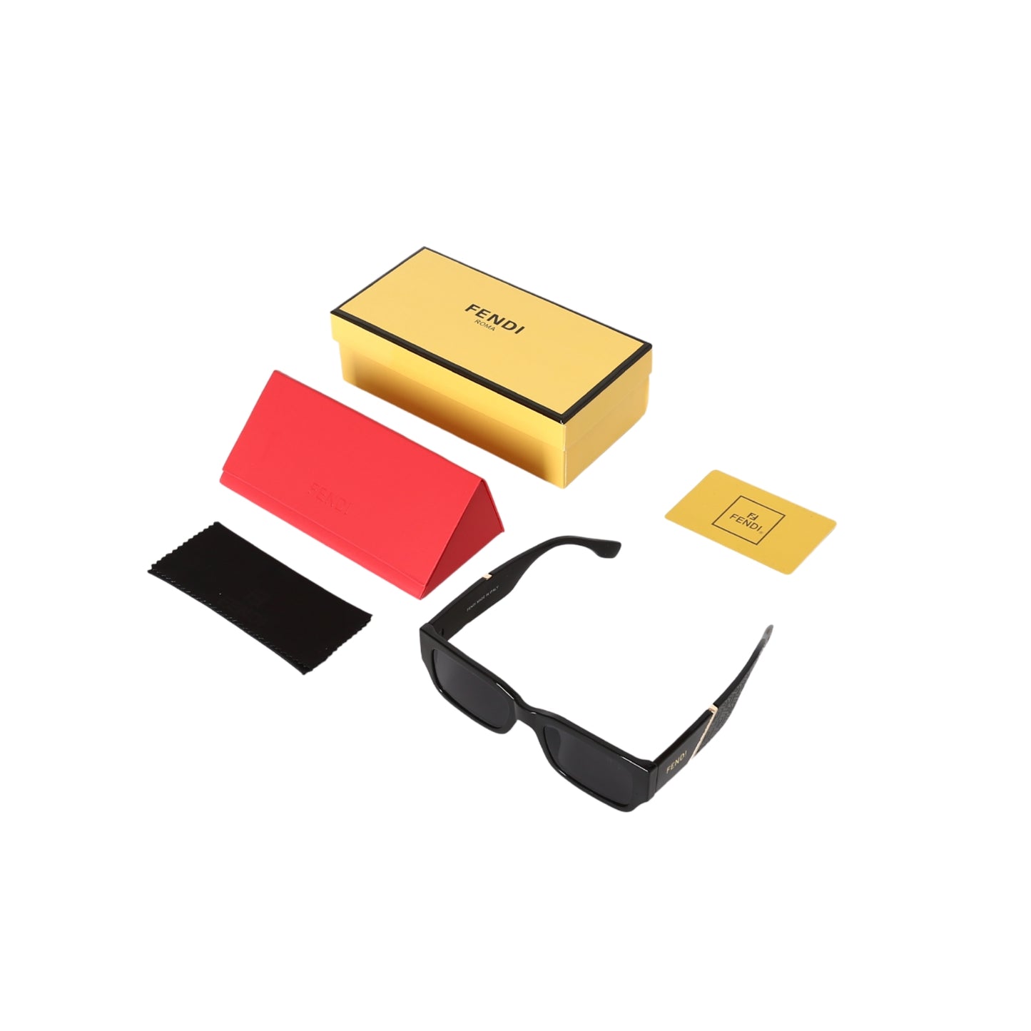 Fendi Geometric Square Frame Sunglasses
