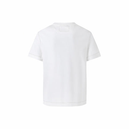 Fendi Leather Patch Contrast-Stitch T-Shirt