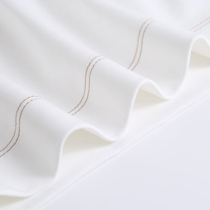 Fendi Leather Patch Contrast-Stitch T-Shirt