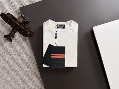 Zegna Embroidered Combed Cotton Short-Sleeve T-Shirt – Summer Collection – 2026