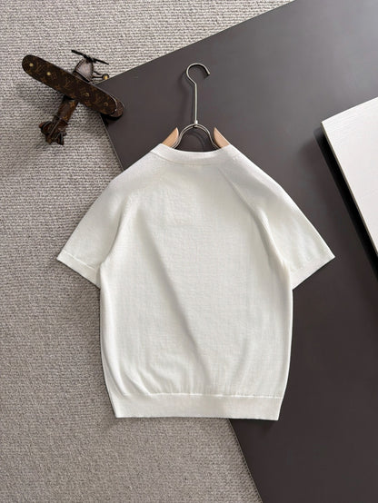 Zegna Embroidered Combed Cotton Short-Sleeve T-Shirt – Summer Collection – 2026